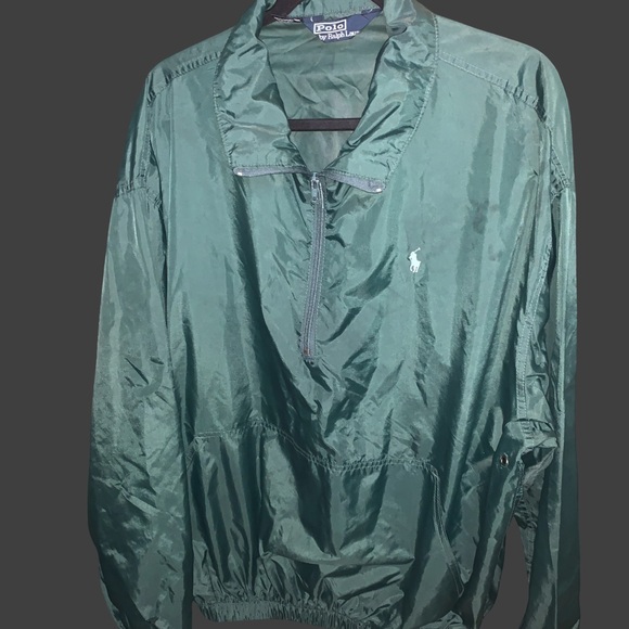 Vintage Polo Ralph Lauren Jacket Mens XL Green Pullover Windbreaker 90s Y2K - Picture 7 of 7
